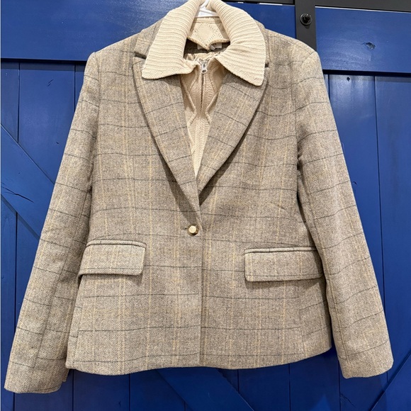 Evereve Dawson Plaid Blazer, size M - Picture 4 of 12